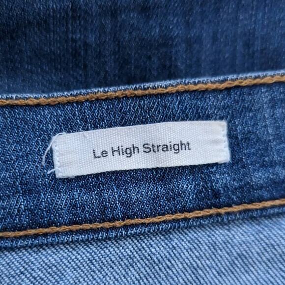 Frame Le High Straight Leg Step Hem Jeans in Foster Wash, Size 32 - Picture 7 of 8